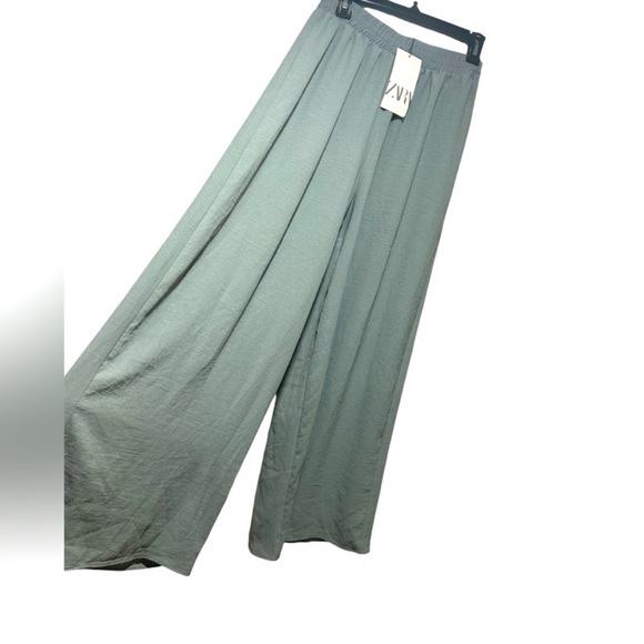 Zara sage Wide-Leg Pant - Picture 4 of 4